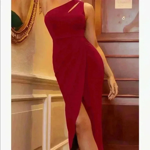 Zalalus One Shoulder Bodycon Dress - Large - Picture 2 of 5